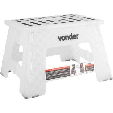 Imagem de Banqueta Plástica Dobrável 22cm 150kg Com Alça Vonder