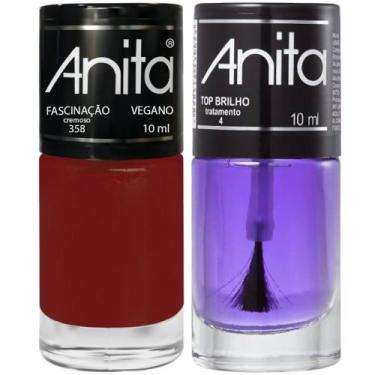 Imagem de Esmalte Fascinação + Top Brilho 10ml Anita