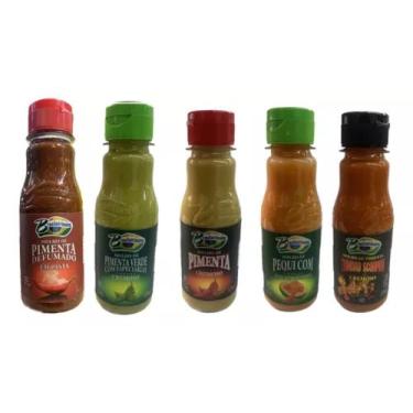 Imagem de Molhos De Pimentas Brasileiríssimo 5x120ml (leia Descriçao)
