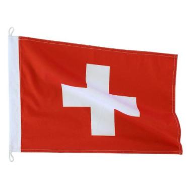 Imagem de Bandeira Suiça 1,50x0,90mt! Dupla Face - Max Bandeiras