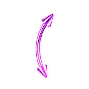 Imagem de Piercing Aço Cirurgico Sobrancelha Tragus Spikes Rook Color (roxo) - O