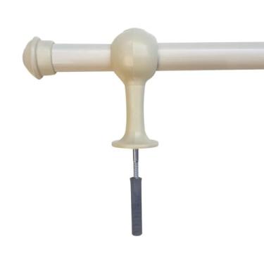 Imagem de Kit Varão de Madeira Para Cortina Simples 2,00 Metros 19mm com Ponteira e Suporte