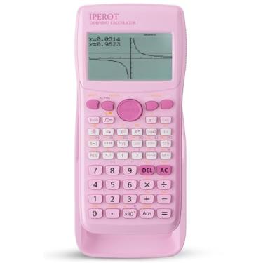 Imagem de Calculadoras científicas com calculadora gráfica, calculadoras científicas rosa IPEROT 10 modos/4 funções gráficas, calculadora matemática de mesa ideal para material escolar, estudantes, faculdade,