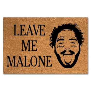 Imagem de Capacho engraçado de coco Leave Me Alone Not Welcome Letreiro decoração de varanda frontal tapetes para a entrada tapetes personalizados com costas resistentes antiderrapante tapete externo peculiar