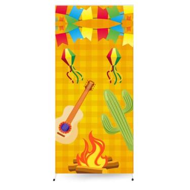 Imagem de Painel Lateral Romano Veste Fácil 0,90m x 2,20m Festa Junina - Fadrix,