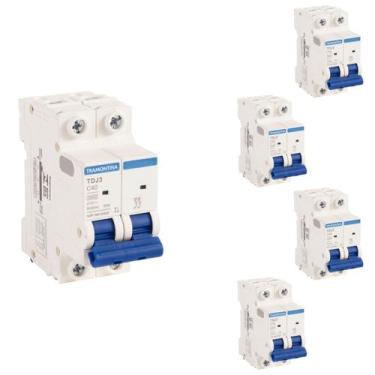 Imagem de 5 Disjuntores 40A Bipolar Tramontina TDJ3 Curva C 3kA
