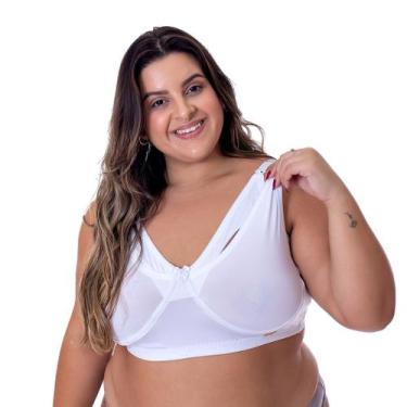 Imagem de Sutiã Básico Maternidade Amamentação sem Bojo Plus Size Giovanna - IMI