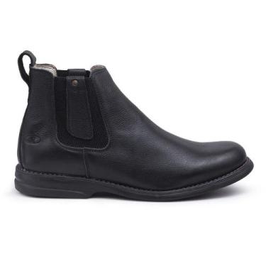 Imagem de Bota Chelsea Masculina Couro Elástico Cano Curto Confortável - Mila Ma