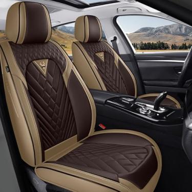 Imagem de Conjunto completo de capas de assento para Honda Accord 2008-2025, capa de assento de couro napa cobertura total protetor de assento de carro impermeável almofada respirável (5 assentos padrão