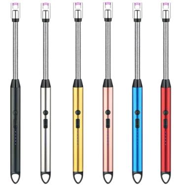 Imagem de Acendedor Elétrico USB Recarregável Flexivel, para Fogão, Forno, Velas, Churrasqueira, Prático (Vermelho)