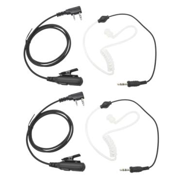 Imagem de PZYPYM Fone De Ouvido Tubo Acústico 2 Pinos Com Microfone Air Para Rádios Bidirecionais Baofeng Retevis Uv-5R Bf-F8Hp Pro Gm-15 5Rm K5 Plus Bf-888S Uv-17R Ar-152 (Verde)