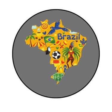 Imagem de Adesivo Decorativo Redondo, Tema Brasil, 10 cm, Variante BZ-208 a BZ-216 (BZ-210, PAPEL COUCHÉ 150, 10CM)