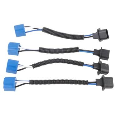Imagem de 4 cabos adaptadores H13 para H4 para faróis de LED JK JKU 17.8 cm - Kit de conversão Plug and Play