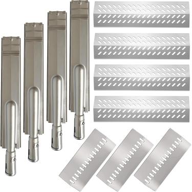 Imagem de Peças de grelha para Bull 16631 16520 escudo térmico, Angus 4 queimadores 47629, Brahma, Cal Flame G4 Outlaw, tubo queimador domador de chamas para Angus, Brahma, 7 queimadores Premier Bull 47628