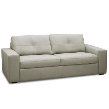 Imagem de Sofá 3 Lugares Para Sala de Estar Living 235cm Vienne L06 Couro Cinza 