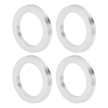 Imagem de INFINAUTO Anéis centralizados no cubo da roda do carro OD 78,1 mm para ID 56,6 mm eixo central de rodas amortecedores Hubrings liga de alumínio tom prata durável