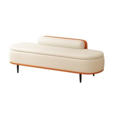 Imagem de LICONG-2019 Banqueta de canto para quarto luz de cabeceira banco de sapatos de luxo entrada longo banco de sapatos vestiário sofá longo banco longo banco longo (bege, médio)
