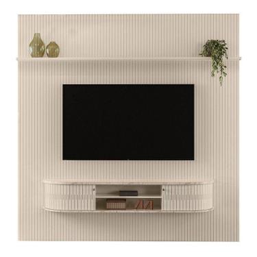 Imagem de Combo Home Suspenso + Painel Para 60 Polegadas New Bugatti - 7 Decor Calacata E Off White