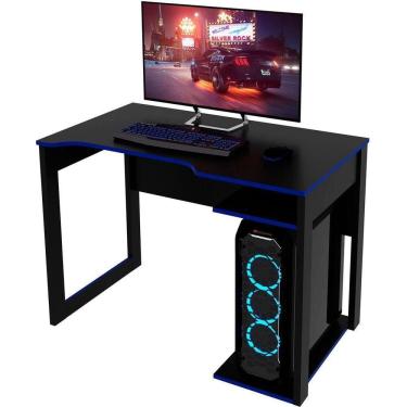 Imagem de Mesa Para Escrivaninha Gamer Preto/azul