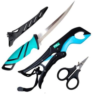 Imagem de Kit Acessorios Jaú Pesca Alicate Tesoura + Fileteira
