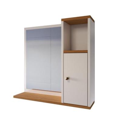 Imagem de Armário Espelheira de Banheiro Aéreo com Porta e Prateleira Suspenso L