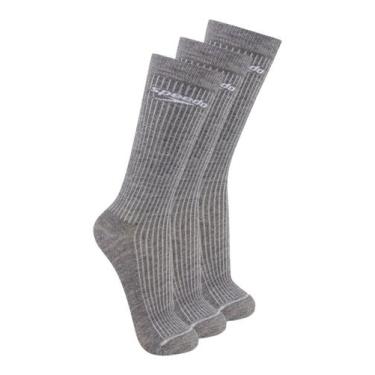 Imagem de Kit com 3 Pares de Meias Esportiva Cano Longo Speedo 8027, Cinza, 33-3