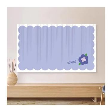 Imagem de HSTANGKY Capa de TV 32-80 polegadas Capa protetora de tela de TV para LCD LED Outdoor Half Pack Velvet LCD TV Universal Capa de televisão quarto sala de estar decoração - Roxo||65 polegadas