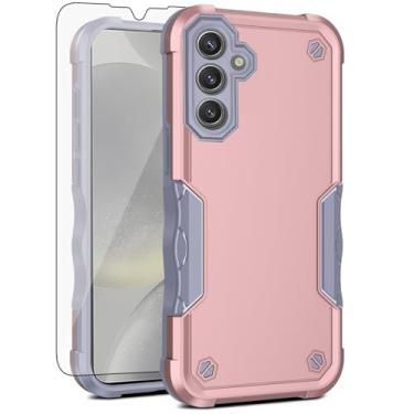 Imagem de Asuwish Capa de celular para Samsung Galaxy S24 Plus/S25 Plus S24+ S25+ 5G com protetor de tela de vidro temperado, capa protetora híbrida à prova de choque S24Plus 24S + S 24 24+ S25Plus 25S 25+