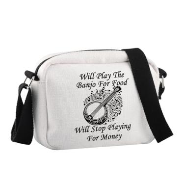 Imagem de JNIAP Banjo Player Gift Banjo Instrumento Bolsa transversal Banjo Musician Gift, Vai tocar o Hcb