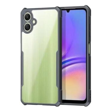Imagem de Capa Case Capinha Dual Shock Sense TRANSPARENTE Preta Acabamento Premium Proteção Contra Arranhões, Quedas e Impactos para galaxy A05