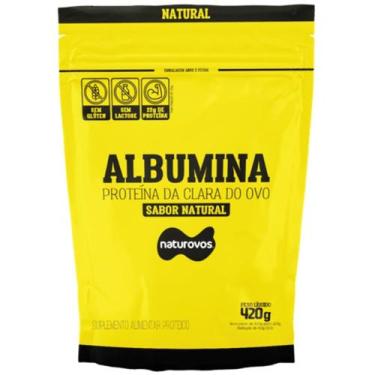 Imagem de Albumina Pura - Natural e Sabores - 80% Proteína Pura - 420g - Uêvo (N