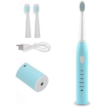 Imagem de Escova de Dentes Elétrica Portátil USB, Carregamento USB, Luz Indicadora Limpeza Bucal 5 Níveis
