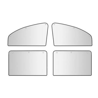 Imagem de Mqetly Protetor solar para janela de carro, protetor de privacidade para para-, interior de veículo, 4 Pcs