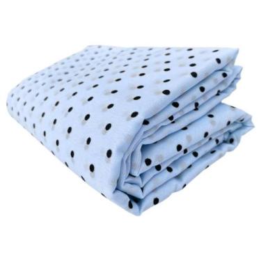 Imagem de Lençol Casal De Bolinha Sem Elástico Avulso Cobertor De Dormir - Comer