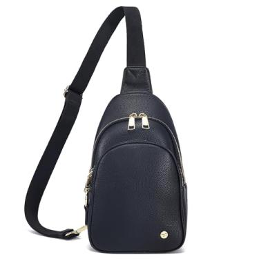 Imagem de Haytijoe Bolsas Crossbody Femininas De Couro, Bolsa Tiracolo Antifurto, Viagem Transversal, Pochete Peito (Preto Atualizado)