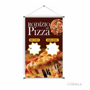 Imagem de Banner pronto Pizza Rodízio BA 293 medida 45x70 cm arte pronta