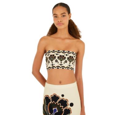 Imagem de Top Reto Farm Rio Floral Arabasque Feminina-Feminino