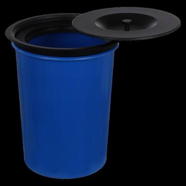 Imagem de Lixeira De Embutir Pia Bancada 8 Litros Aço Inox Preta Black