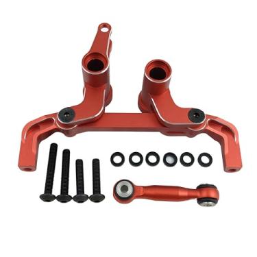 Imagem de Aluminum Alloy Steering Bellcranks Set for 1/10 4-TEC Ford Mustang Drift Rear Wheel Drive ON-Road Drift CAR-105237-4 RC Car, Replacement Part #10543 (Red)