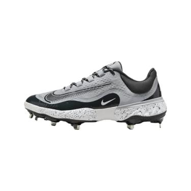 Imagem de Nike Tênis masculino Alpha Huarache Elite 4 Baseball Metal Baseball DJ6521, Cinza lobo/branco/cinza escuro fumê, 38