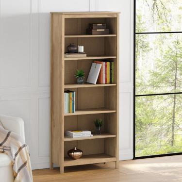 Imagem de Estante Alta com 5 Prateleiras Madeira Maciça Maia Carvalho