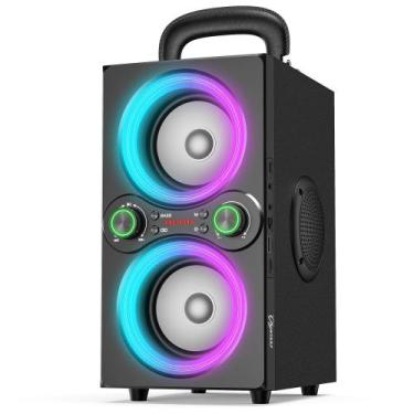 Imagem de Alto-falante Bluetooth Typess 80W Wireless TWS com subwoofer - TPyesss