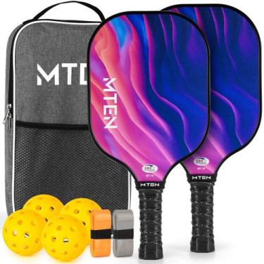 Imagem de Conjunto de pás Pickleball MTEN em fibra de vidro para iniciantes