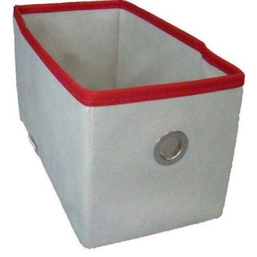 Imagem de Caixa organizadora de Tecido OrganiBox   c/ Ilhós de 14x15x28cm