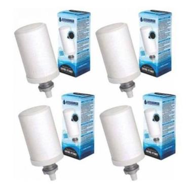 Imagem de Kit 4 Velas Cerâmica Com Carvão Ativo Filtros Barro Acquamar
