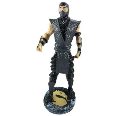 Imagem de Boneco Smoke Ninjas Mortal Kombat 18cm Colecionável Estátua em Resina 