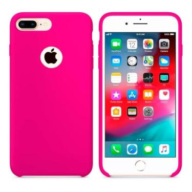 Imagem de Case Capa Capinha Silicone Aveludado pra iPhone 6 e 6S (Pink)