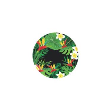 Imagem de Painel de Tecido Sublimado Redondo Tropical Floral - Fabrika de Festa,