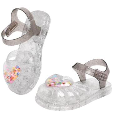 Imagem de Szsppinnshp Sandálias Jelly para meninas, pescador, gladiador, praia, água, glitter, sandálias rasteiras, bico fechado, fantasia de princesa, sapatos sociais de verão para bebês/crianças pequenas
