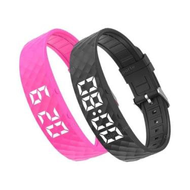 Imagem de Pulseira Inteligente LED À Prova D'água, Pedômetro Digital, Lembrete D